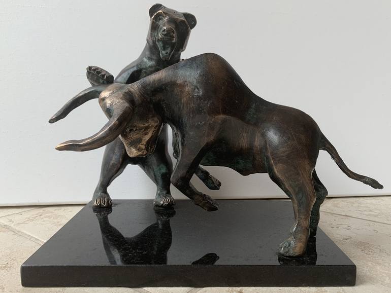 Original Cubism Animal Sculpture by Kristof Toth