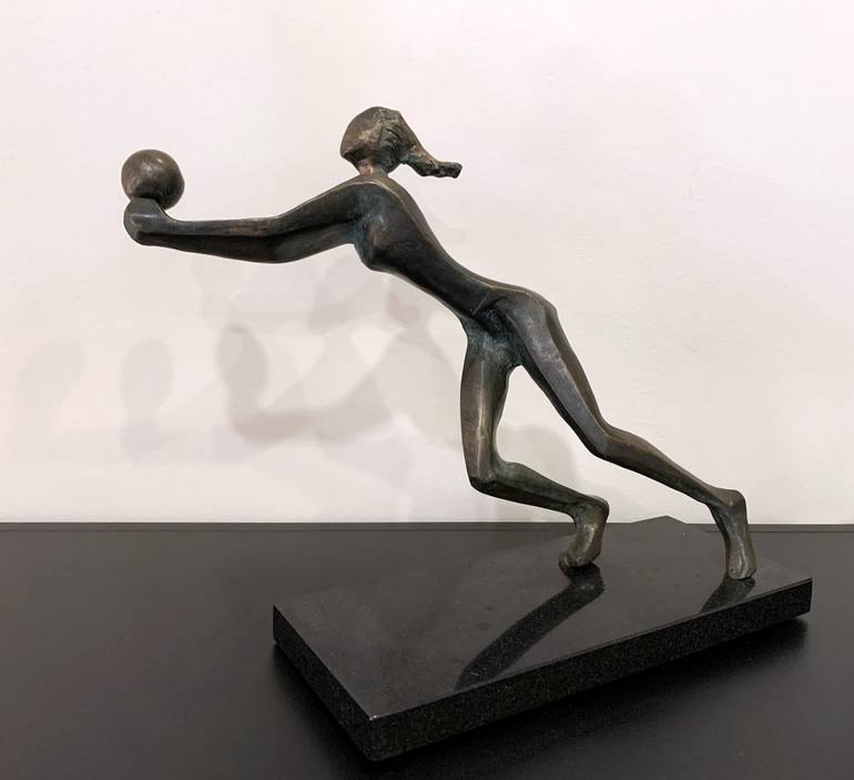 Original Cubism Sport Sculpture by Kristof Toth