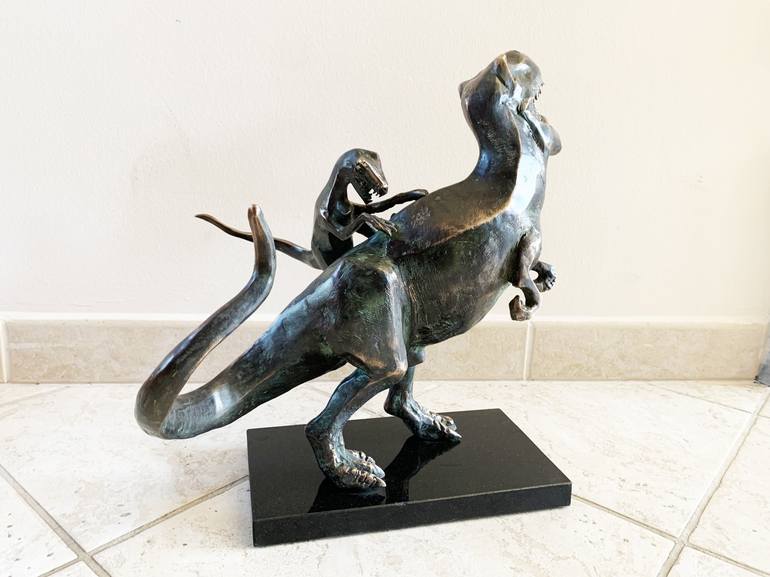 Original Cubism Animal Sculpture by Kristof Toth