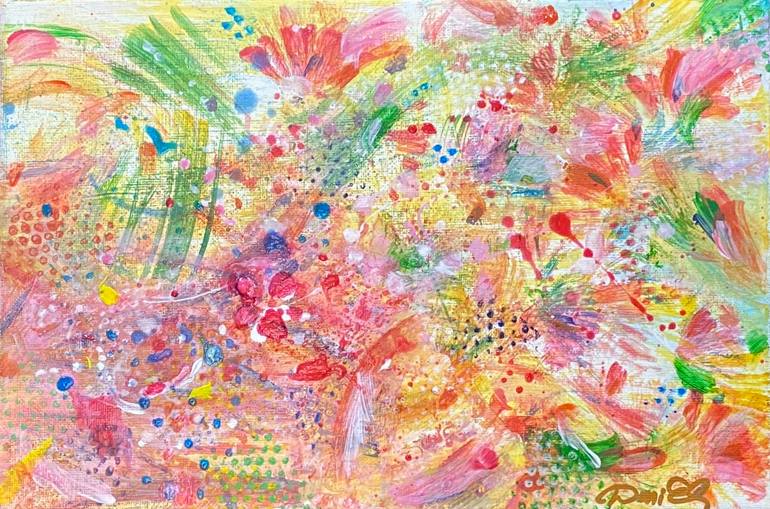 Original Abstract Painting by Elena Dmitrieva  Abstract Art on Canvas  Summer time