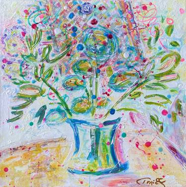 Original Expressionism Floral Paintings by ELENA DMITRIEVA