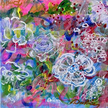 Original Abstract Expressionism Floral Paintings by ELENA DMITRIEVA