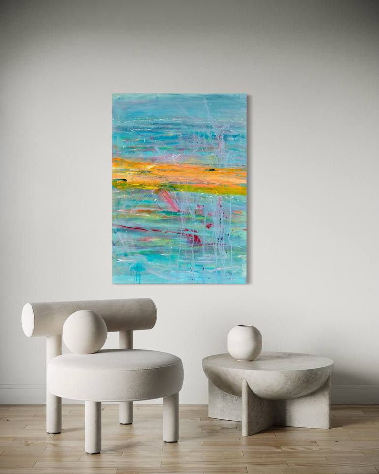 Original Abstract Expressionism Abstract Painting by ELENA DMITRIEVA