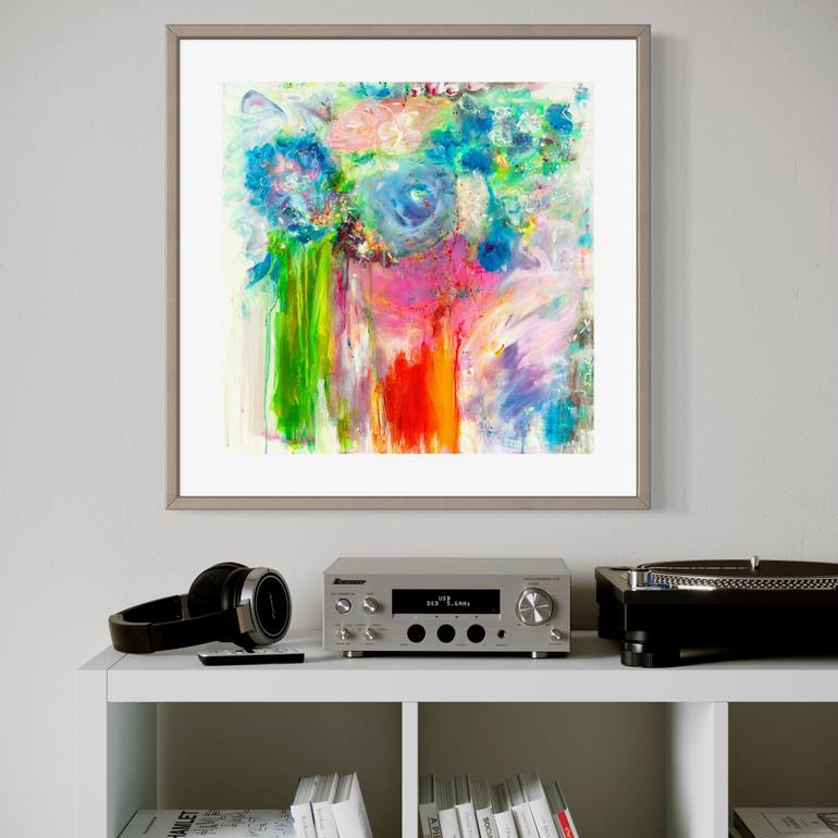 Original Abstract Expressionism Abstract Painting by Elena Dmitrieva