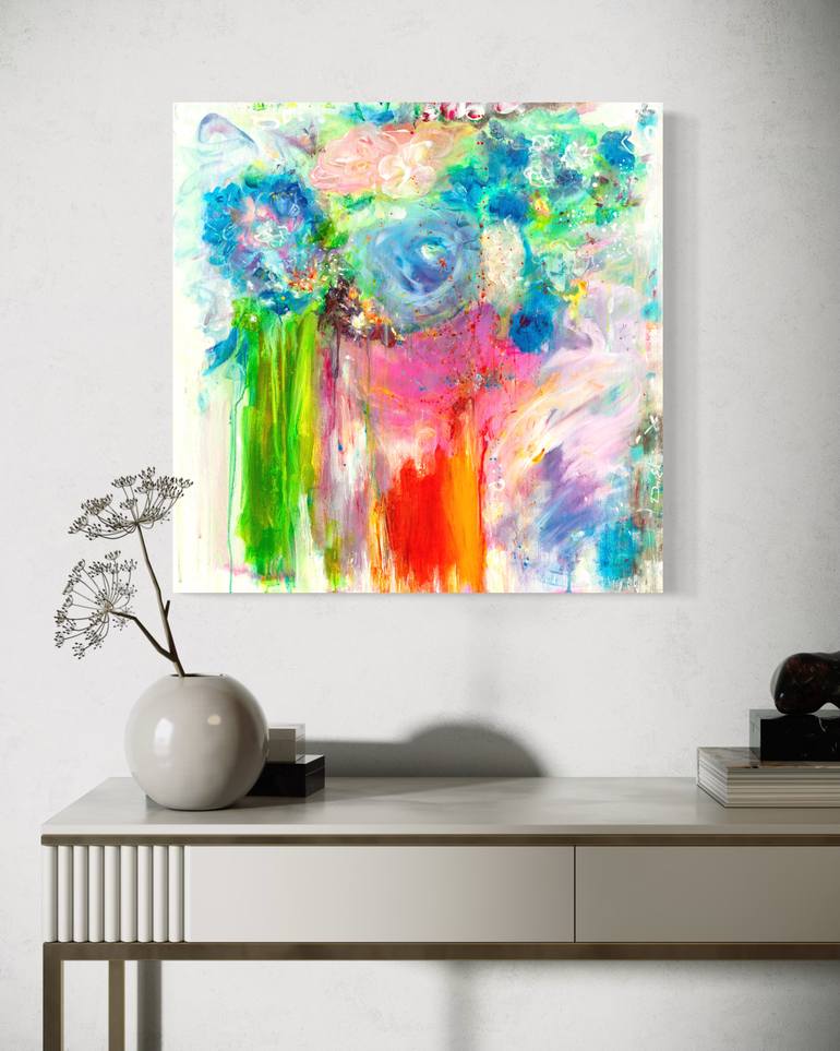Original Abstract Expressionism Abstract Painting by Elena Dmitrieva