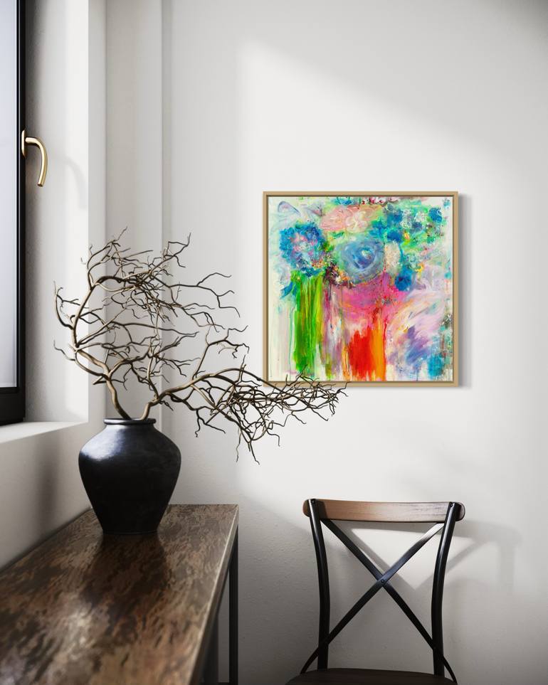 Original Abstract Expressionism Abstract Painting by Elena Dmitrieva