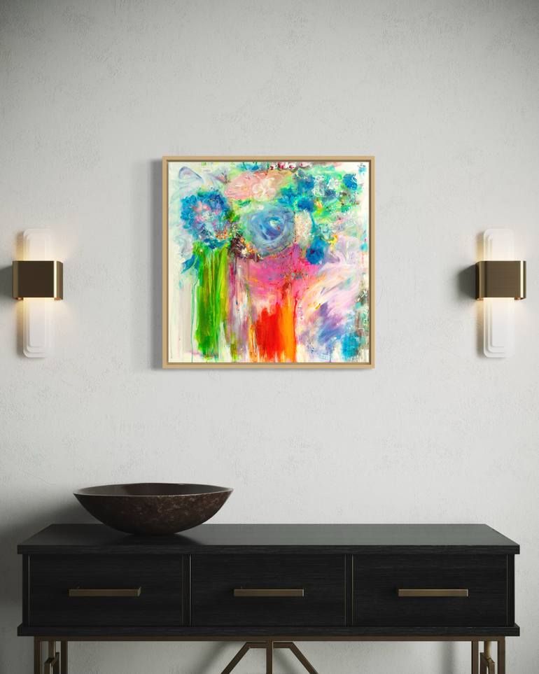 Original Abstract Expressionism Abstract Painting by Elena Dmitrieva