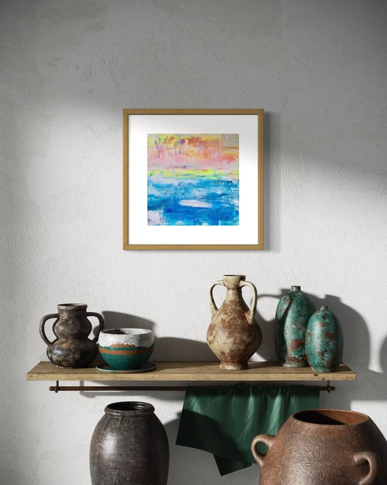 Original Abstract Expressionism Landscape Painting by Elena Dmitrieva