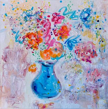 Original Contemporary Floral Painting by Elena Dmitrieva