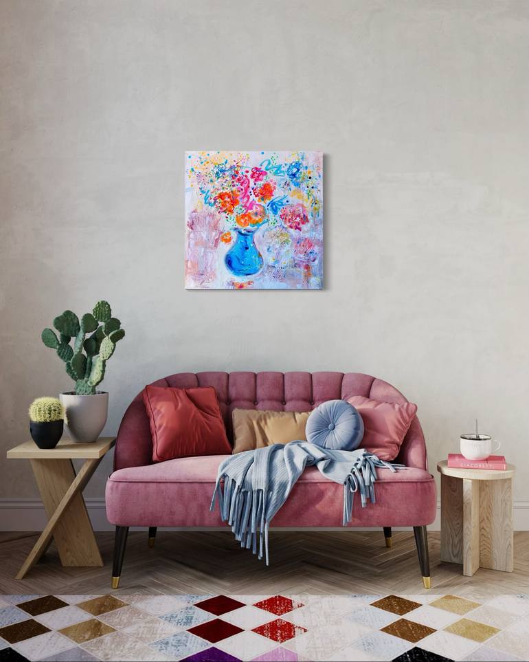 Original Contemporary Floral Painting by Elena Dmitrieva