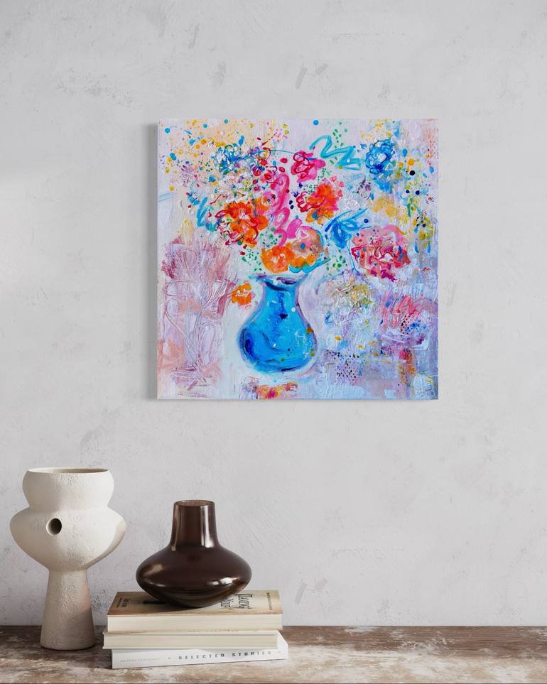 Original Contemporary Floral Painting by Elena Dmitrieva