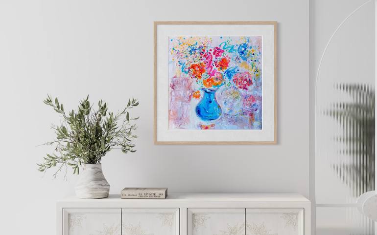 Original Contemporary Floral Painting by Elena Dmitrieva