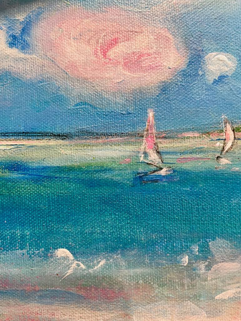 Original Color Field Painting Landscape Painting by Elena Dmitrieva
