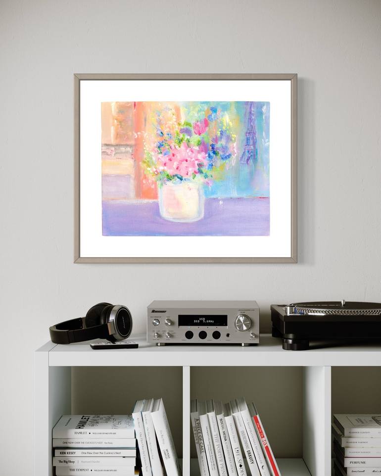 Original Impressionism Floral Painting by ELENA DMITRIEVA