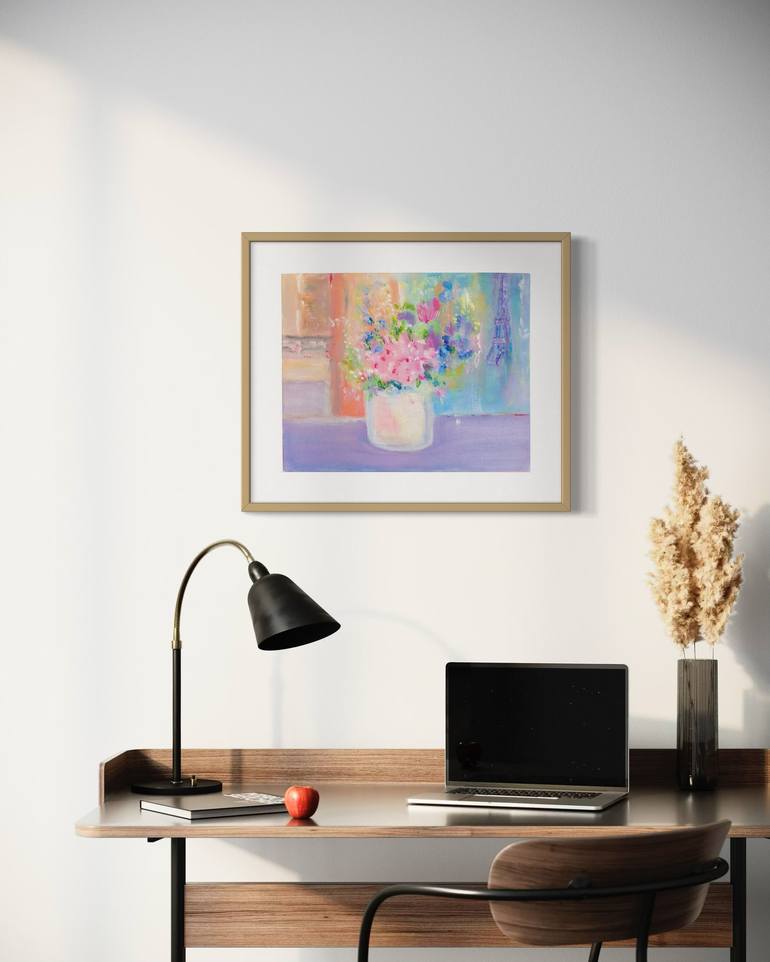 Original Impressionism Floral Painting by ELENA DMITRIEVA