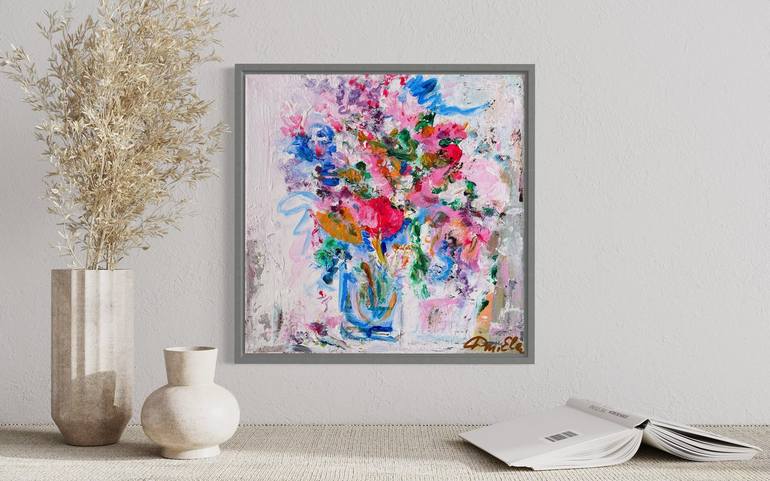 Original Expressionism Floral Painting by ELENA DMITRIEVA