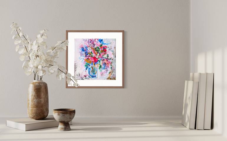 Original Expressionism Floral Painting by ELENA DMITRIEVA