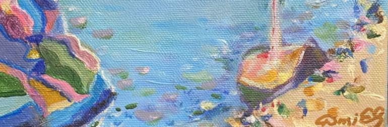 Original Impressionism Seascape Painting by ELENA DMITRIEVA