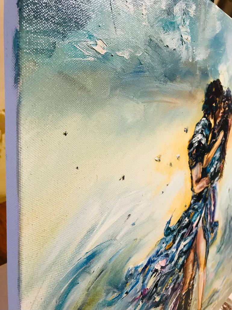 Original Abstract Love Painting by Olga Zhelezova
