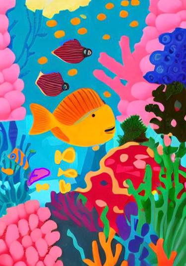 Print of Fish Paintings by Solomia K