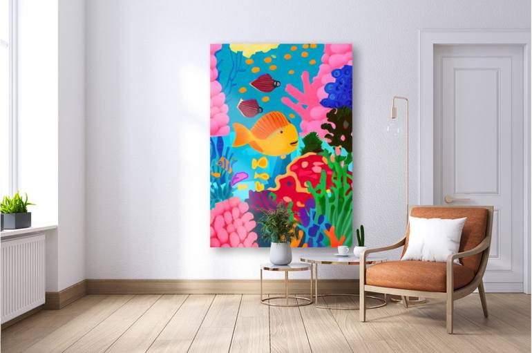 Original Pop Art Fish Painting by Solomia K