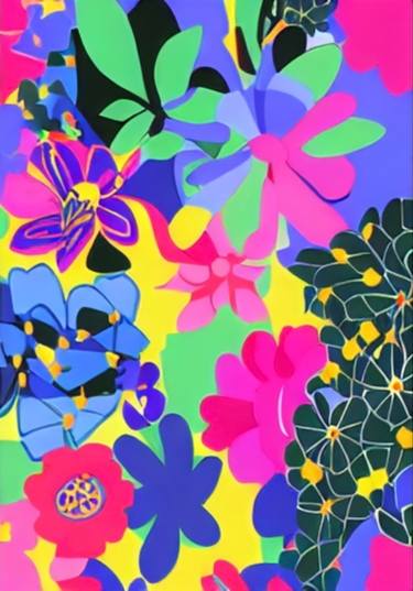 Original Pop Art Floral Paintings by Solomia K