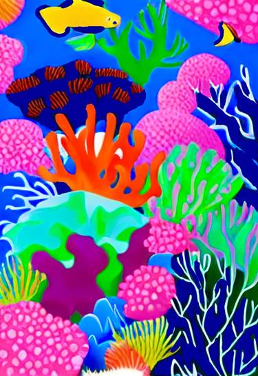 Print of Pop Art Fish Paintings by Solomia K