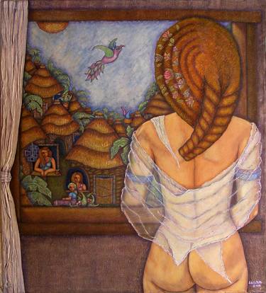 Print of Women Paintings by Madalena Lobao-Tello