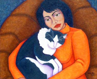Print of Portraiture Cats Paintings by Madalena Lobao-Tello