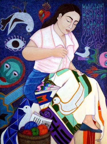 Print of Figurative Women Paintings by Madalena Lobao-Tello