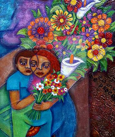 Print of Figurative Love Paintings by Madalena Lobao-Tello