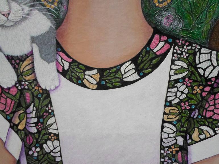 Original Figurative Women Painting by Madalena Lobao-Tello