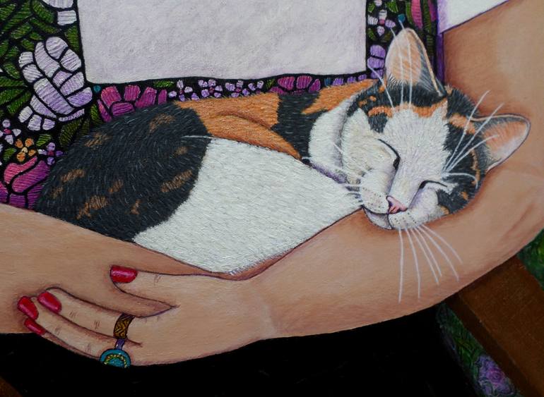 Original Figurative Women Painting by Madalena Lobao-Tello