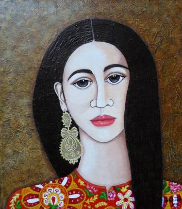 Print of Fine Art Women Paintings by Madalena Lobao-Tello