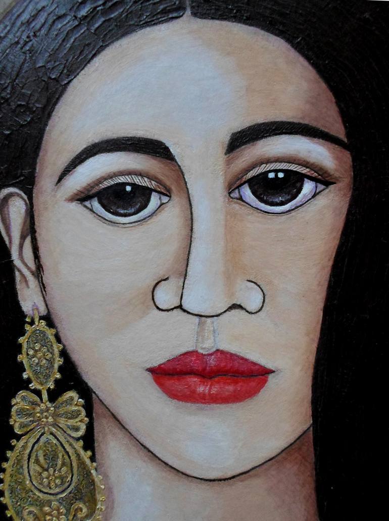 Original Figurative Women Painting by Madalena Lobao-Tello