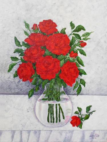 Print of Figurative Floral Paintings by Madalena Lobao-Tello