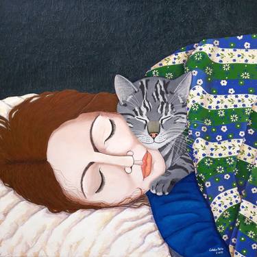 Print of Figurative Cats Paintings by Madalena Lobao-Tello