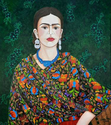Frida with embroidered shawl thumb
