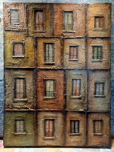Original Impressionism Architecture Mixed Media by Claudio Nalerio