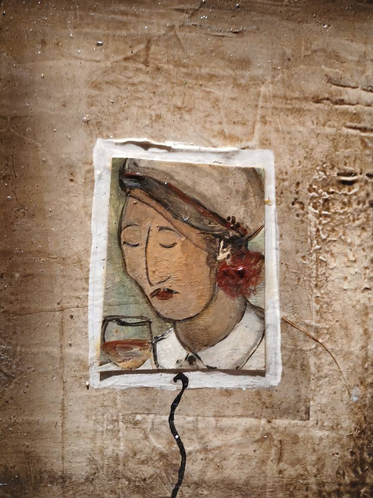 Original Abstract People Mixed Media by Claudio Nalerio