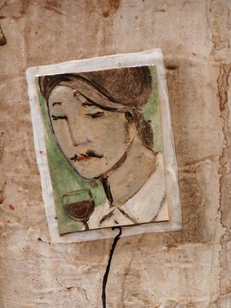 Original Abstract People Mixed Media by Claudio Nalerio