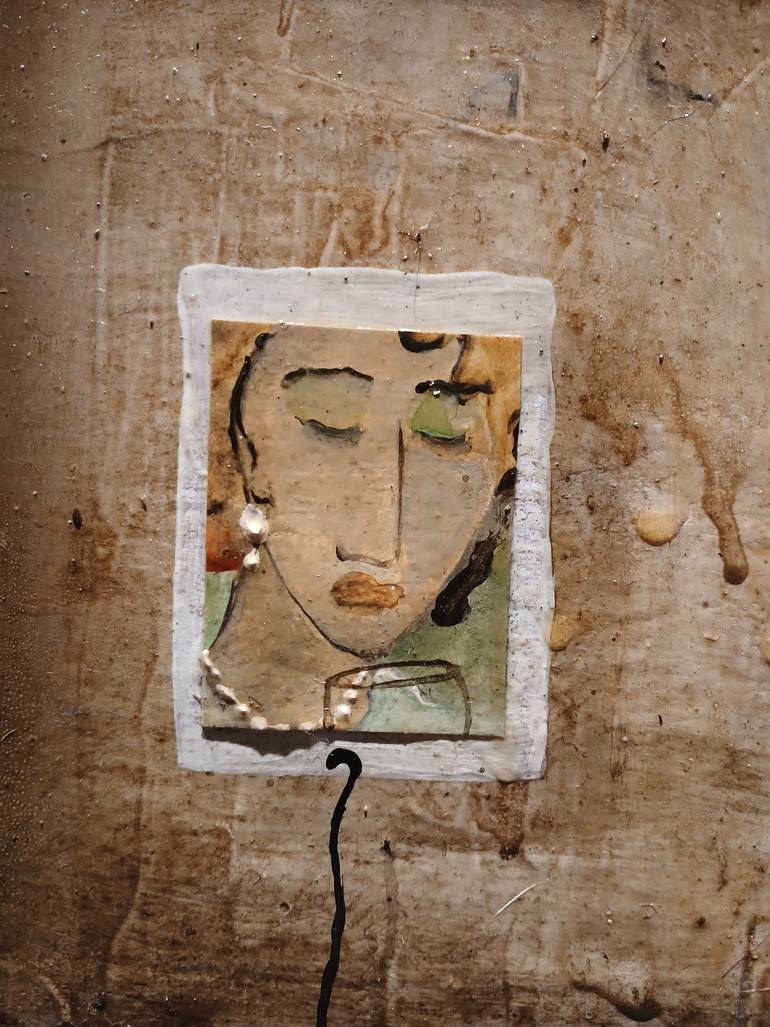 Original Abstract People Mixed Media by Claudio Nalerio