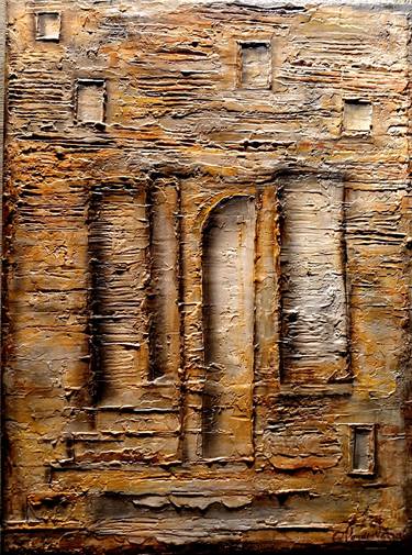 Original Abstract Architecture Mixed Media by Claudio Nalerio