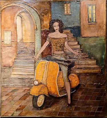 Original Fine Art Women Mixed Media by Claudio Nalerio