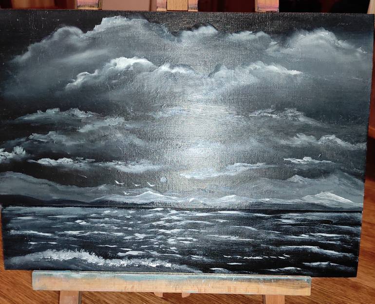 Original Illustration Seascape Painting by Angelika Logvinova