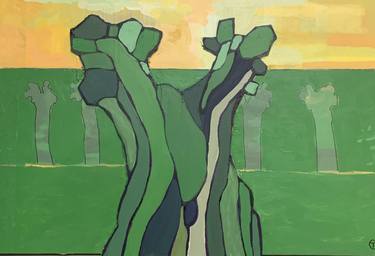 Original Expressionism Nature Painting by Tom Van Campenhout