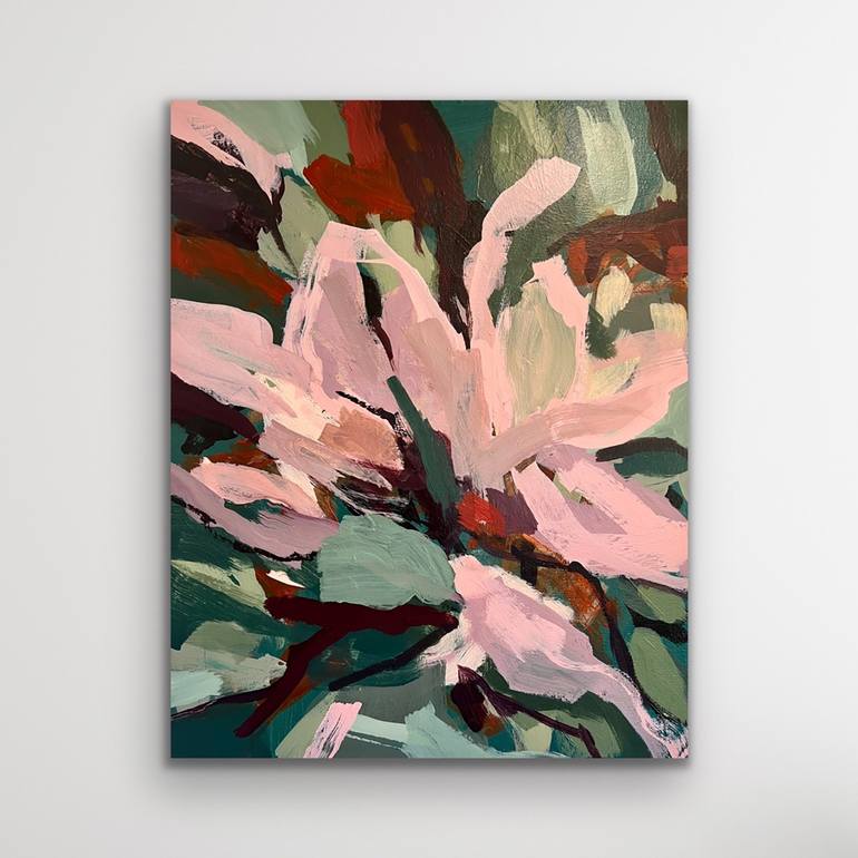 Original Abstract Floral Painting by Helen Chambers