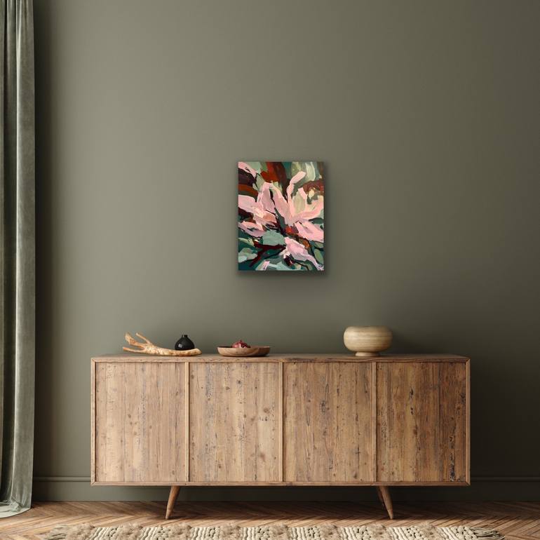 Original Abstract Floral Painting by Helen Chambers