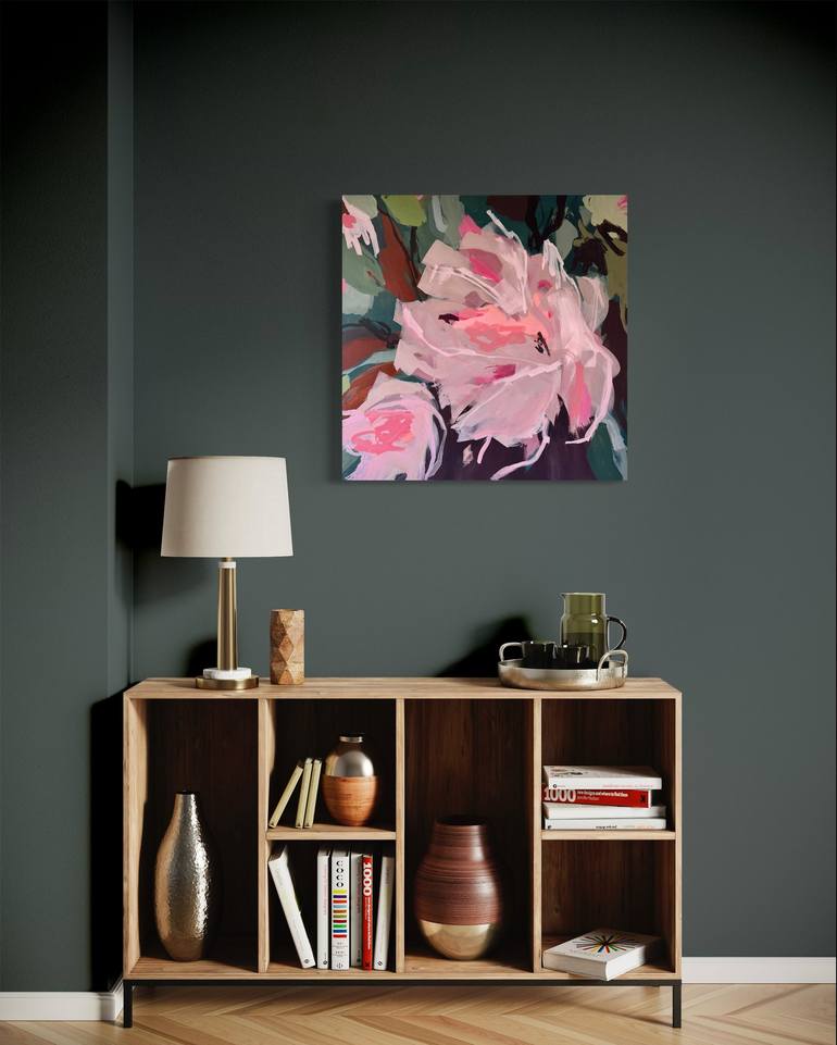 Original Abstract Floral Painting by Helen Chambers