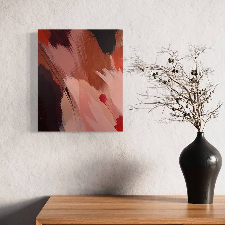 Original Abstract Floral Painting by Helen Chambers